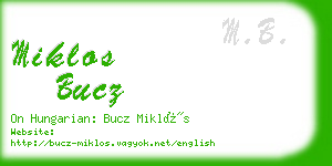 miklos bucz business card